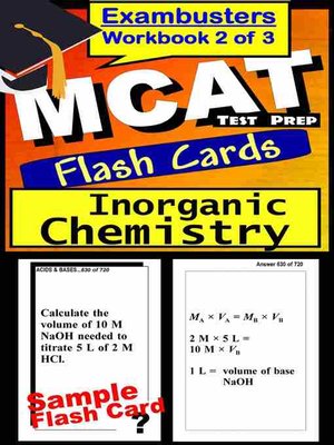 cover image of MCAT Test Inorganic Chemistry&#8212;Exambusters Flashcards&#8212;Workbook 2 of 3